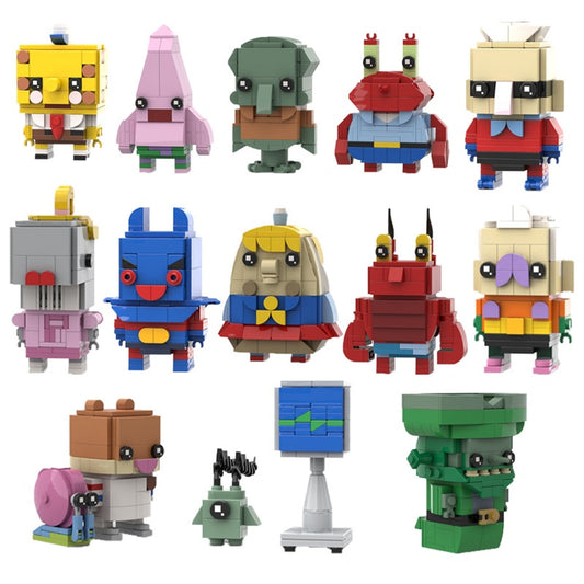 Cartoon Ocean Character MOC Building Kit | Custom Block Model Collection - 18