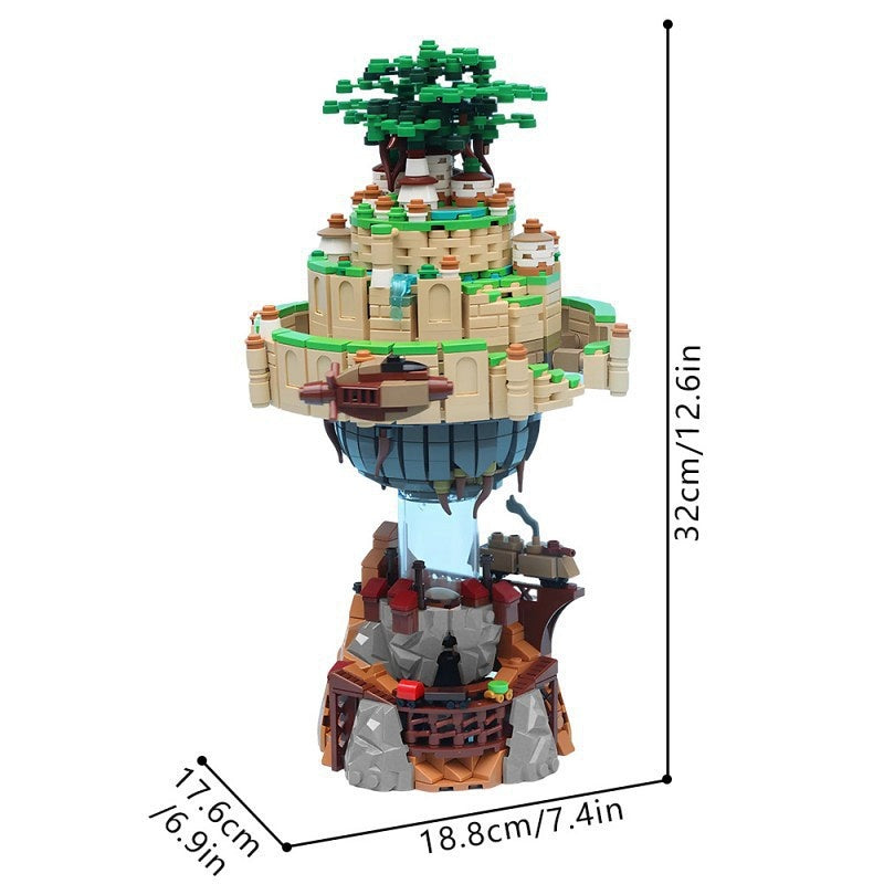 Castle in the Sky MOC Fantasy Architecture Building Kit | Rotating Castle Model - 4