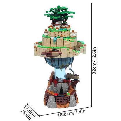 Castle in the Sky MOC Fantasy Architecture Building Kit | Rotating Castle Model - 4