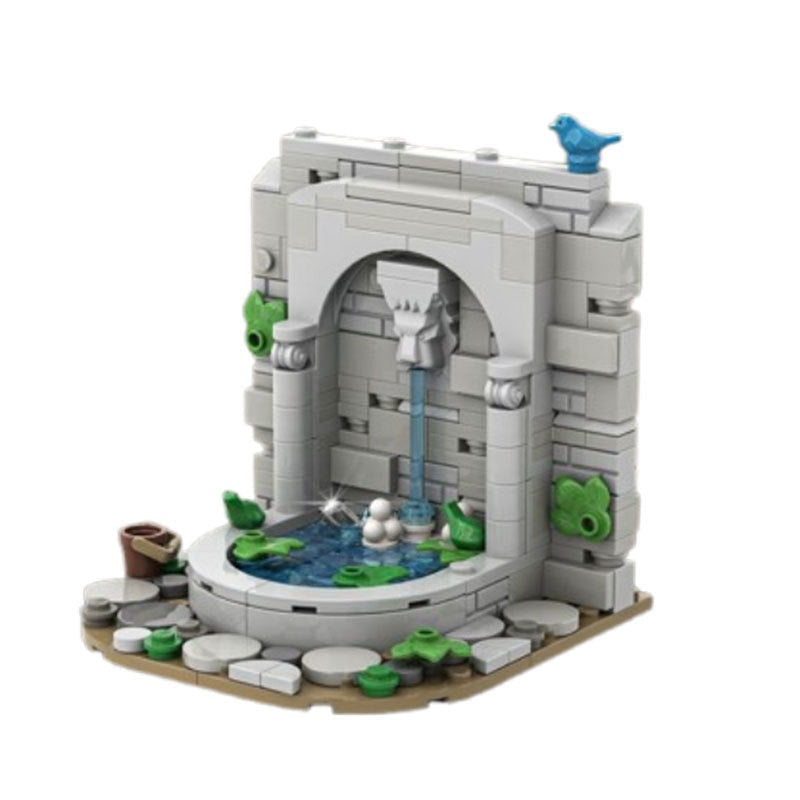 Castle's Fountain MOC Building Kit | Medieval Architecture Display Model - 7