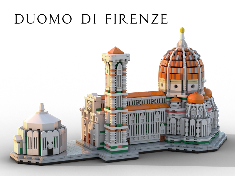 Cathedral of Florence Building Kit | LEGO-Compatible MOC - 4