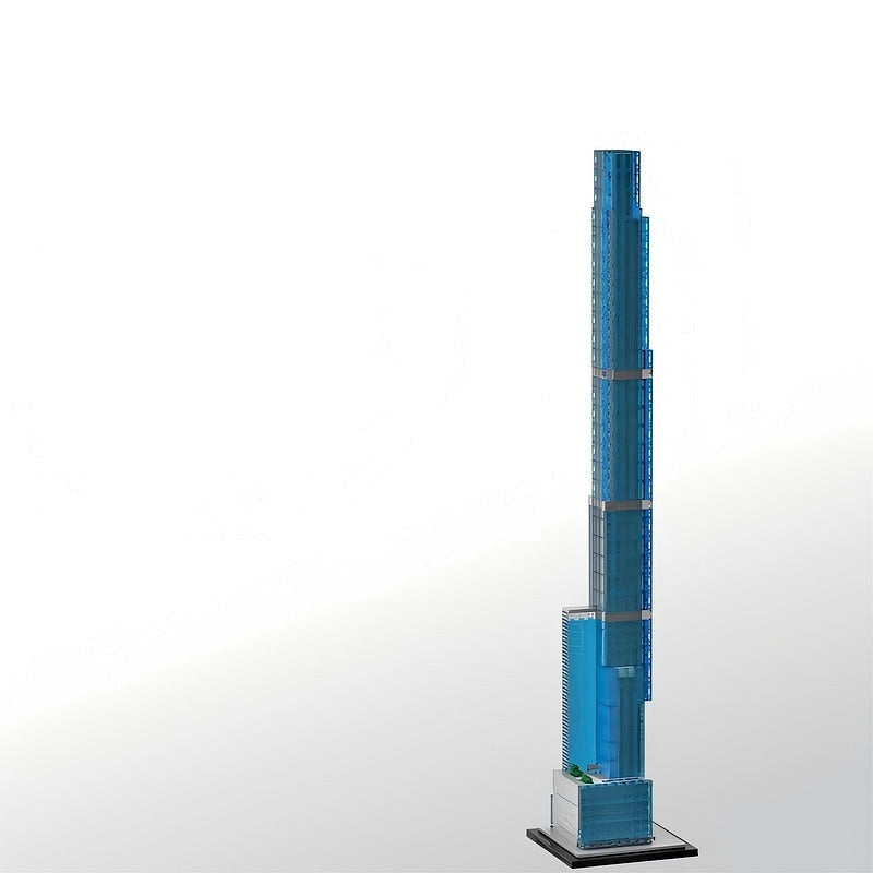 Central Park Tower MOC Skyscraper Building Kit 1:800 City Landmark Model - 2