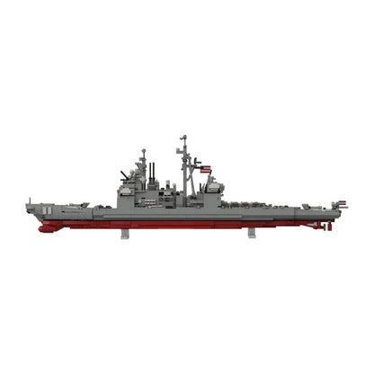 CG-72 Missile Cruiser MOC Building Kit | Modern Warship Model - 3