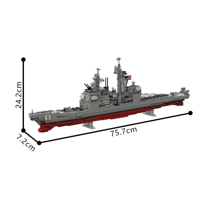 CG-72 Missile Cruiser MOC Building Kit | Modern Warship Model - 4