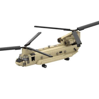 CH-47 Heavy Lift Helicopter MOC Building Kit | Military Aircraft Model - 2