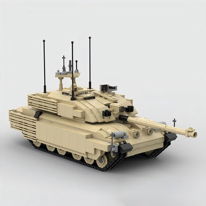 Challenger 2 TES MBT MOC Building Kit | Modern Tank Vehicle Model - 2