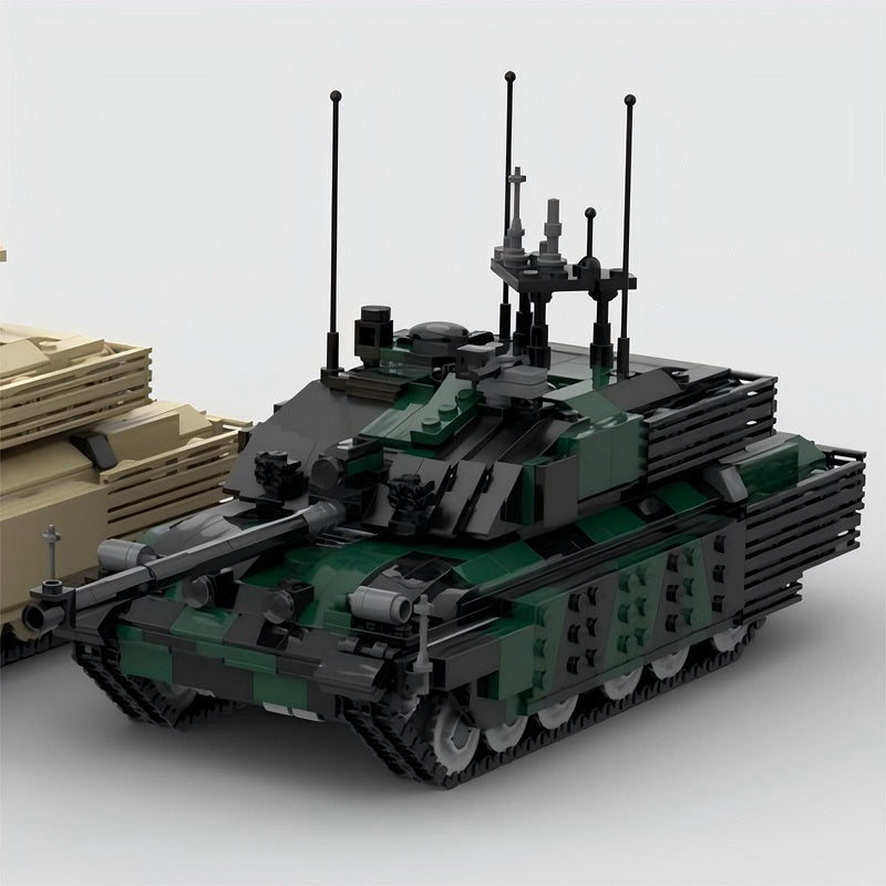 Challenger 2 TES MBT MOC Building Kit | Modern Tank Vehicle Model - 6
