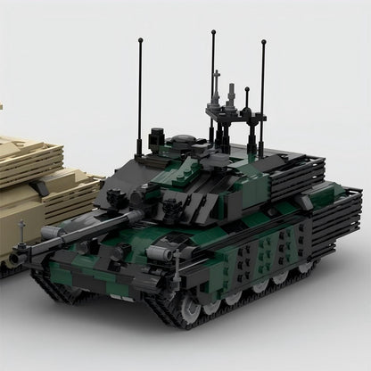 Challenger 2 TES MBT MOC Building Kit | Modern Tank Vehicle Model - 6