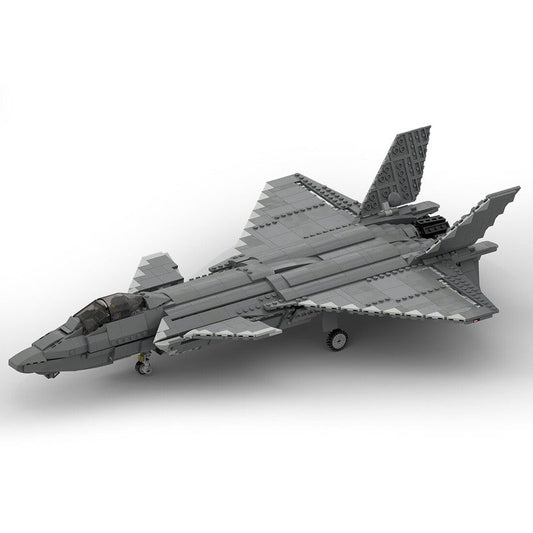 Chengdu J-20 Stealth Fighter Building Kit | 1:34 Scale | LEGO-Compatible MOC - 1