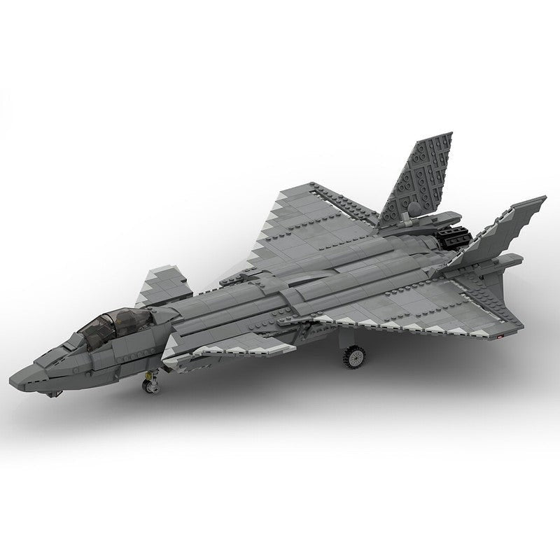 Chengdu J-20 Stealth Fighter MOC Building Kit 1:34 Scale Aircraft Model - 1