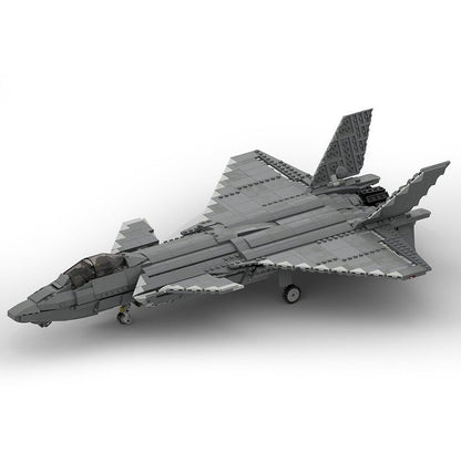 Chengdu J-20 Stealth Fighter MOC Building Kit 1:34 Scale Aircraft Model - 1