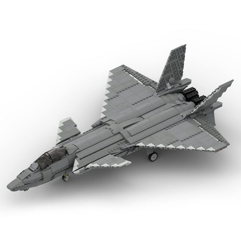 Chengdu J-20 Stealth Fighter MOC Building Kit 1:34 Scale Aircraft Model - 3