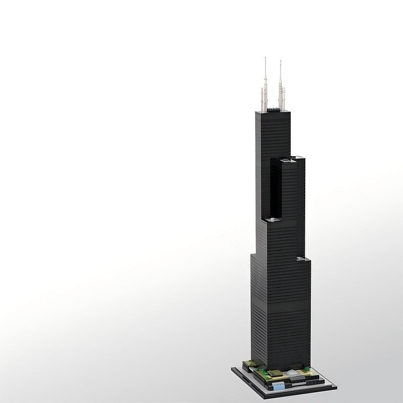 Chicago Willis Tower MOC Skyscraper Building Kit | City Landmark Model - 1