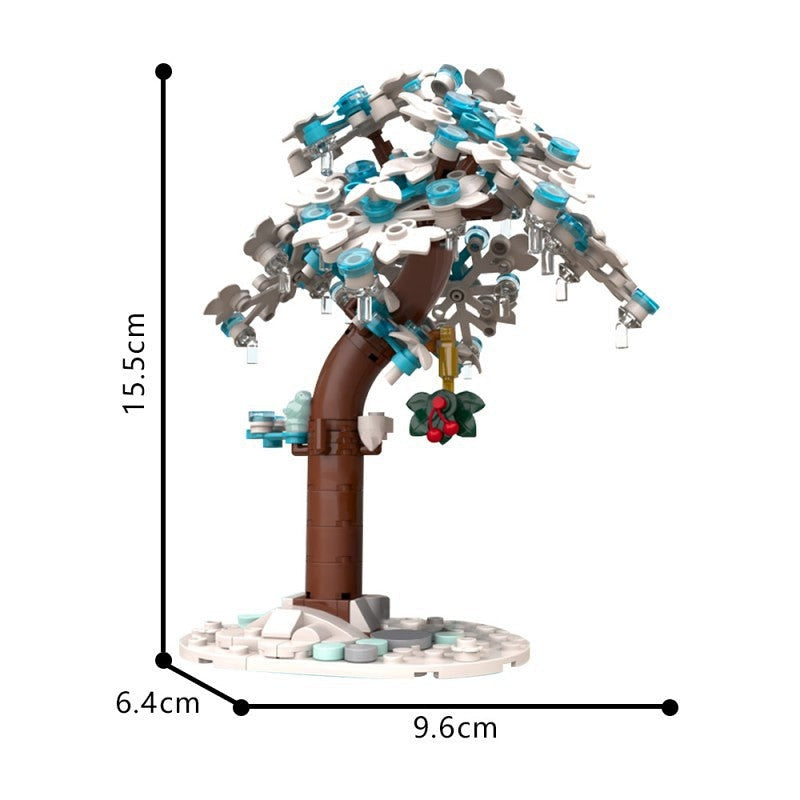 Christmas Frozen Tree MOC Building Kit | Winter Diorama Display - 3