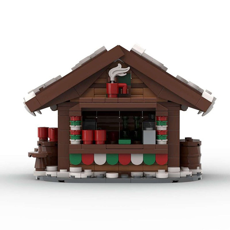 Christmas Hot Drinks Stands MOC Building Kit | Winter Market Display - 6