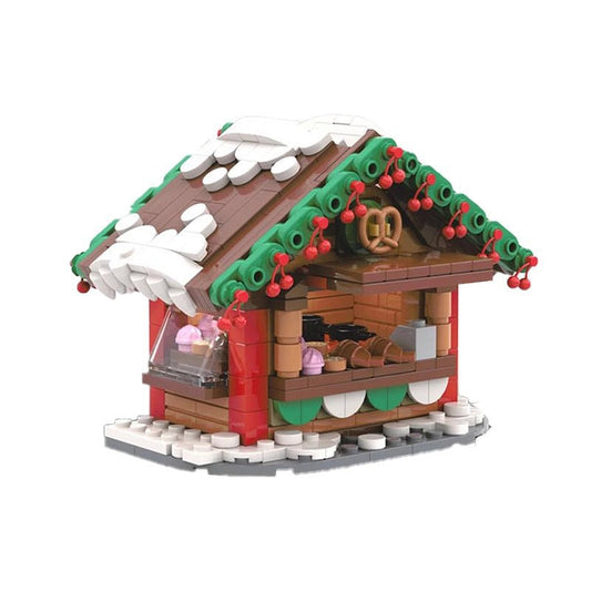 Christmas Snack Stand MOC Building Kit | Winter Village Scene - 1
