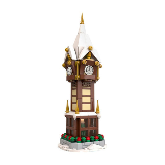 Christmas Street Clock MOC Building Kit | Holiday Landmark Model - 1