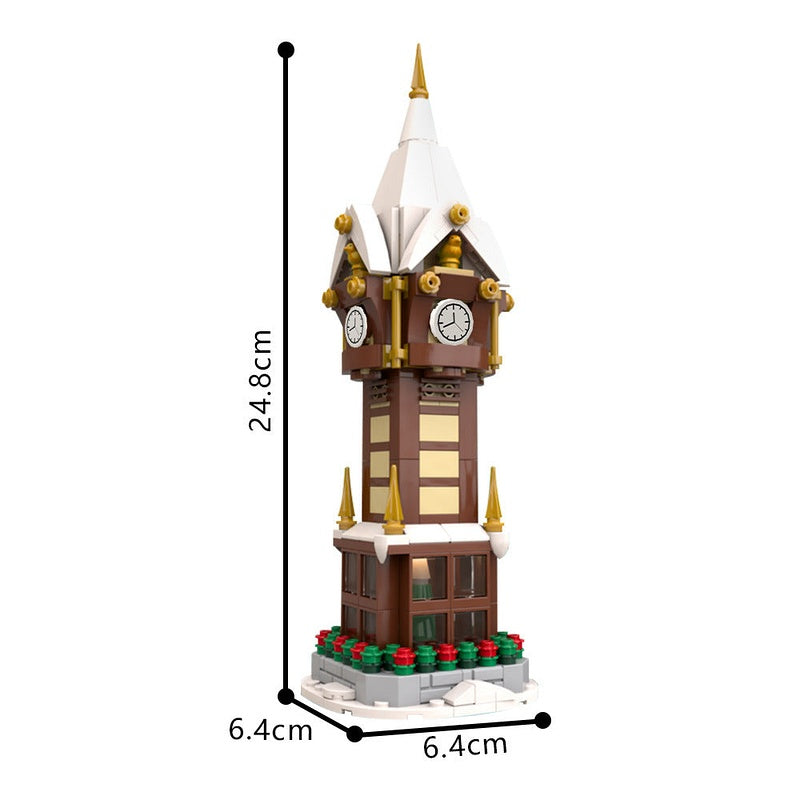 Christmas Street Clock MOC Building Kit | Holiday Landmark Model - 2