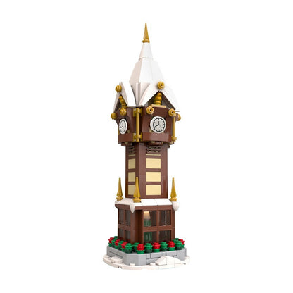 Christmas Street Clock MOC Building Kit | Holiday Landmark Model - 5