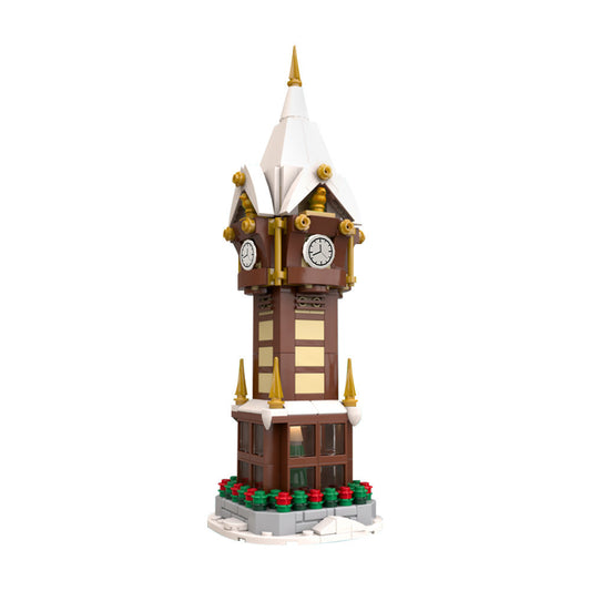 Christmas Street Clock MOC Building Kit | LEGO-Compatible MOC - 1