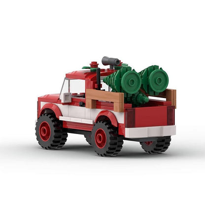 Christmas Truck MOC Building Kit | Festive Holiday Vehicle Model - 4