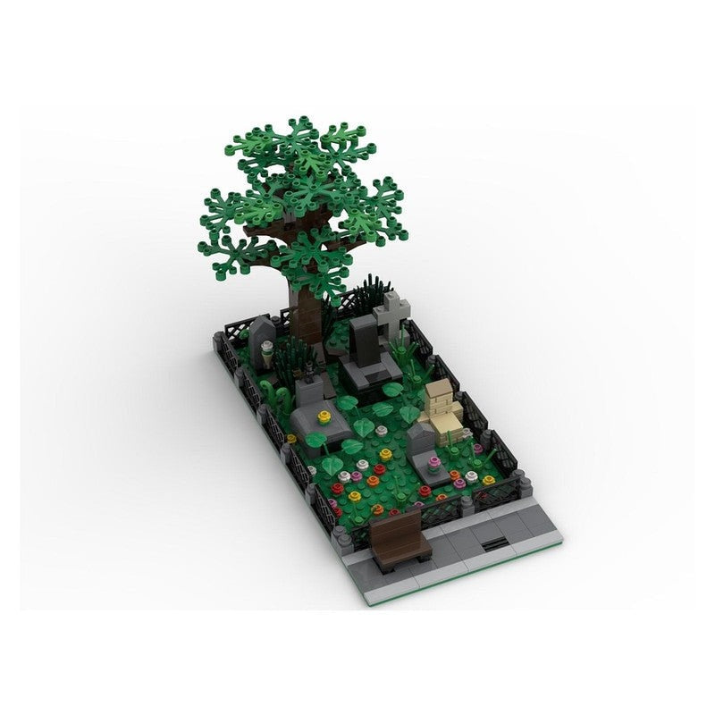Church Cemetery MOC Building Kit | Gothic Architecture Model - 1