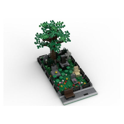 Church Cemetery MOC Building Kit | Gothic Architecture Model - 1