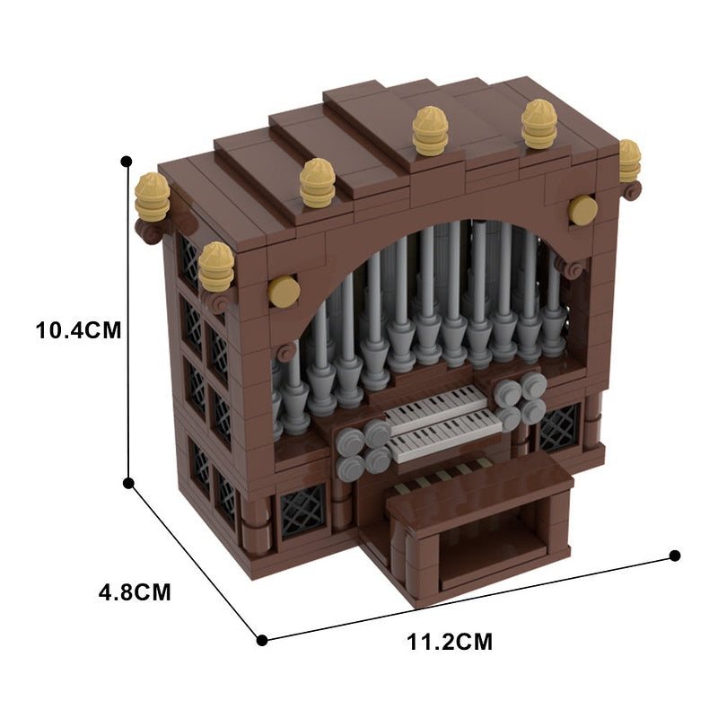 Church Organ MOC Building Kit | Historic Musical Instrument Model - 4
