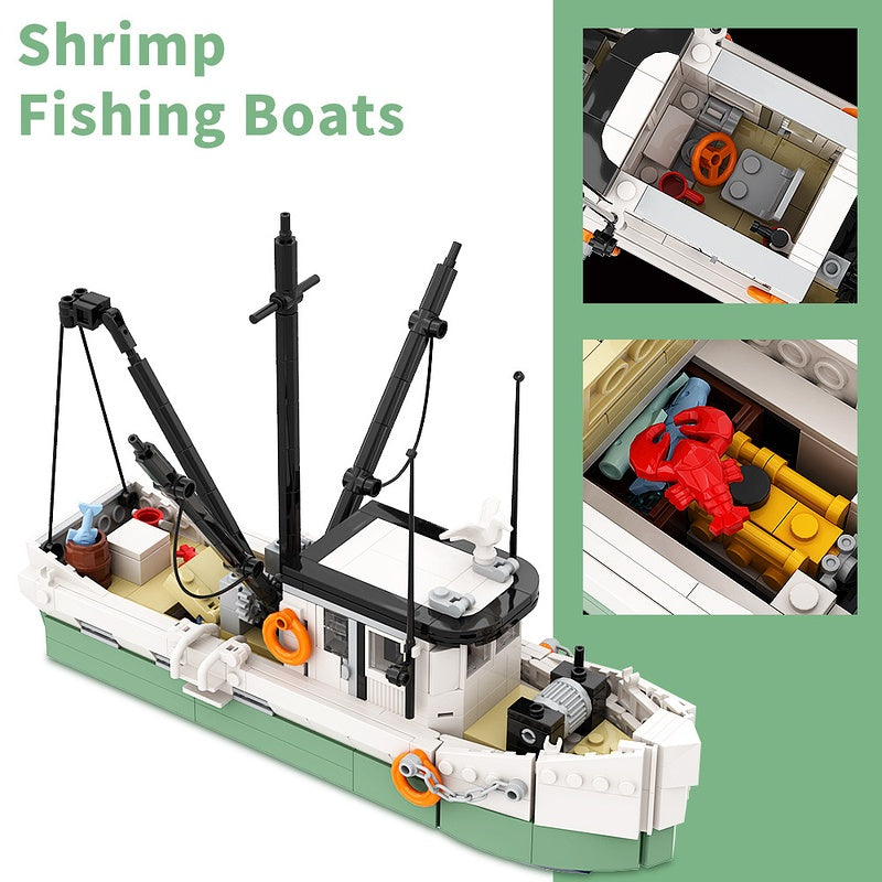 Cinematic Shrimping Boat Building Kit | LEGO-Compatible MOC - 5