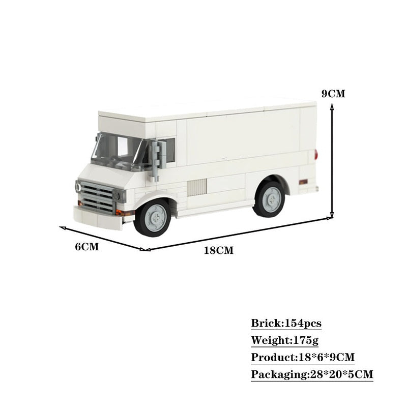 City Express Courier Step Van MOC Building Kit | Delivery Vehicle Model - 3