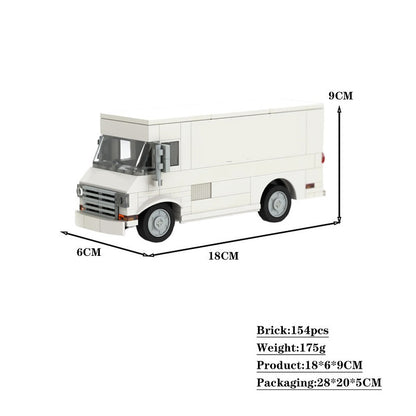 City Express Courier Step Van MOC Building Kit | Delivery Vehicle Model - 3