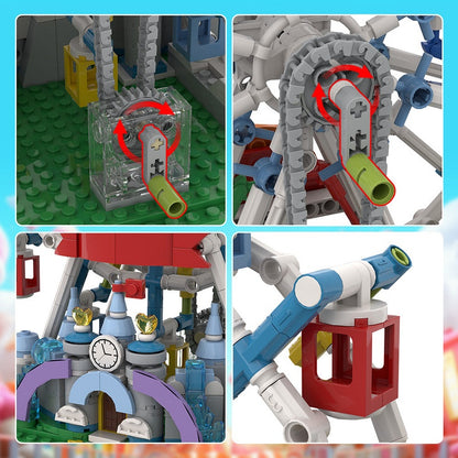 City Ferris Wheel Architecture MOC Building Kit | Amusement Park Model - 6