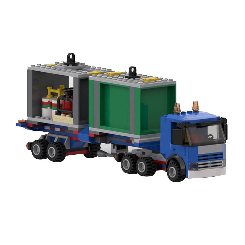 City Lines Truck & Trailer MOC Building Kit | Cargo Transport Vehicle - 1