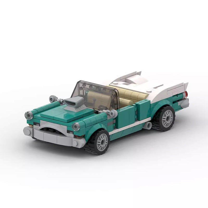 City Vintage Car MOC Building Kit | Classic Sedan Vehicle Model - 1