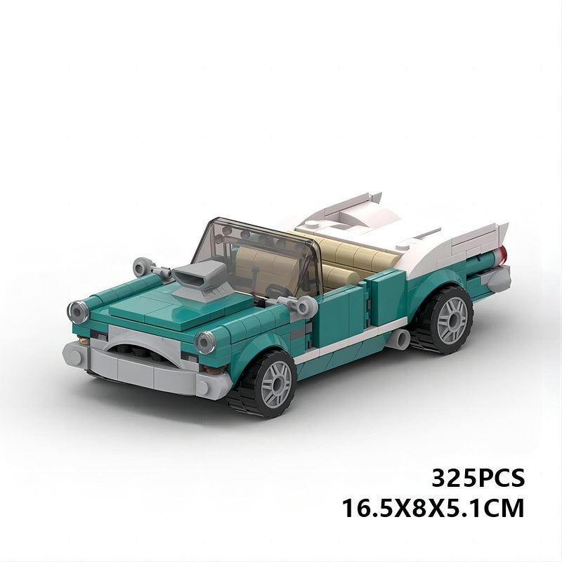 City Vintage Car MOC Building Kit | Classic Sedan Vehicle Model - 6