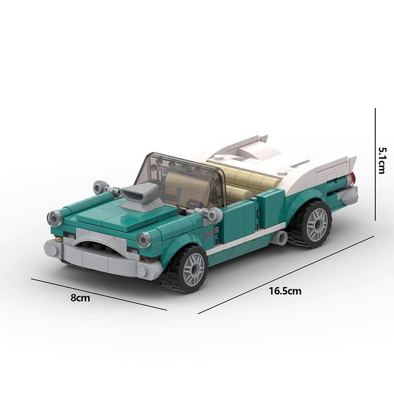 City Vintage Car MOC Building Kit | Classic Sedan Vehicle Model - 7