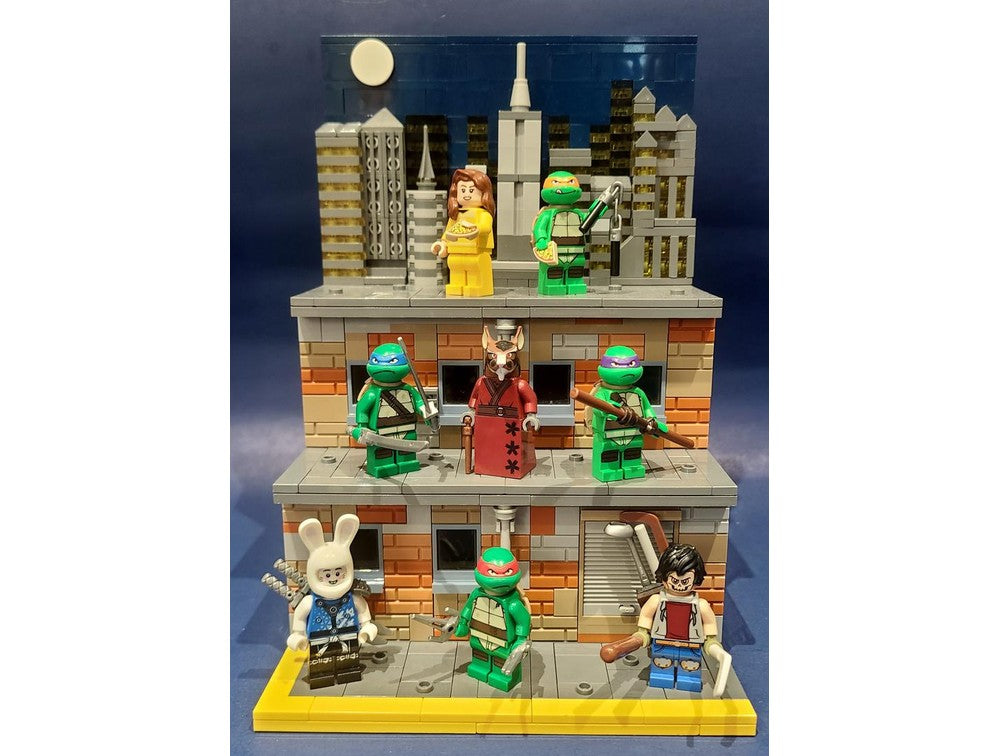 Cityscape Night Alleyway Action Display Stand Building Kit | Compatible MOC - 2