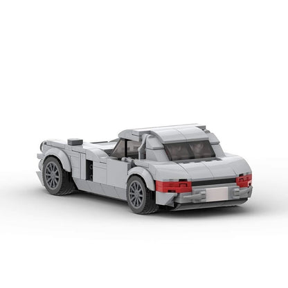 Classic 1950s Gullwing Racing Car Building Kit | LEGO-Compatible MOC - 3