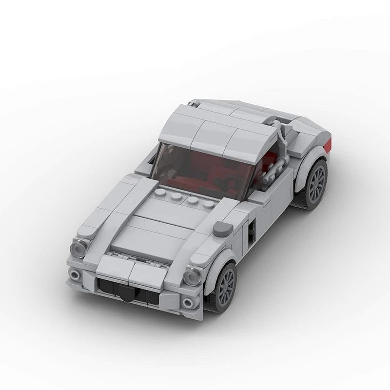 Classic 1950s Gullwing Racing Car MOC Building Kit | Vintage Vehicle Model - 2