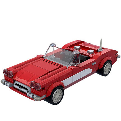 Classic 1950s Vintage Sports Car Building Kit | LEGO-Compatible MOC - 3