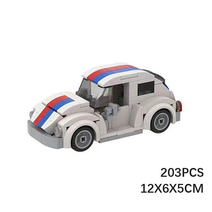 Classic 1960s Love Bug Car Building Kit | LEGO-Compatible MOC - 5