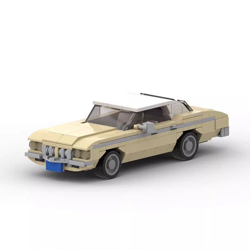 Classic 1970s American Sedan Building Kit | LEGO-Compatible MOC - 1