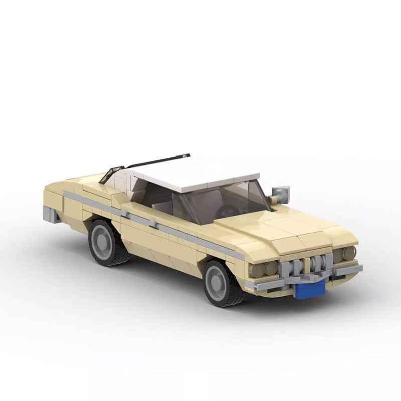 Classic 1970s American Sedan MOC Building Kit | Vintage Car Model - 3