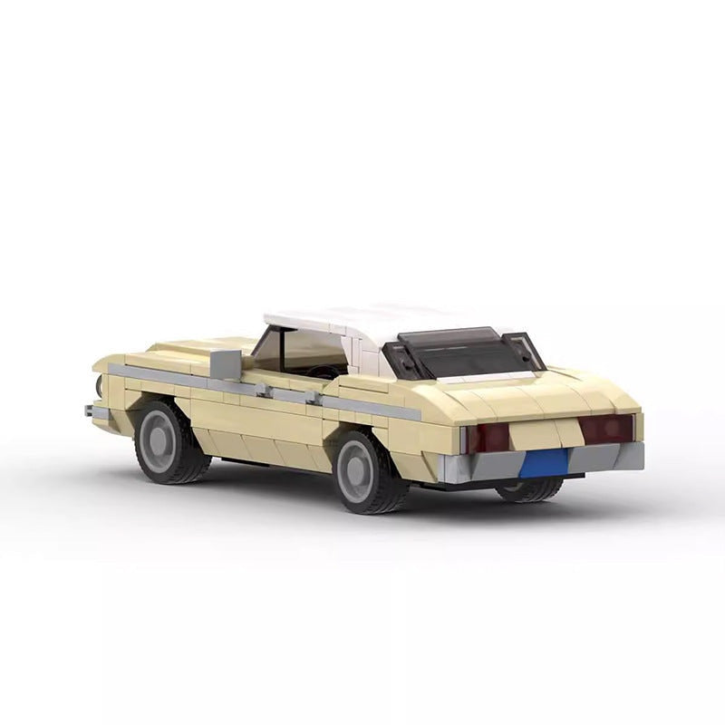 Classic 1970s American Sedan MOC Building Kit | Vintage Car Model - 4