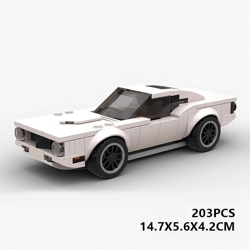 Classic 1974 American Muscle Car MOC Building Kit | Vintage Vehicle Model - 5