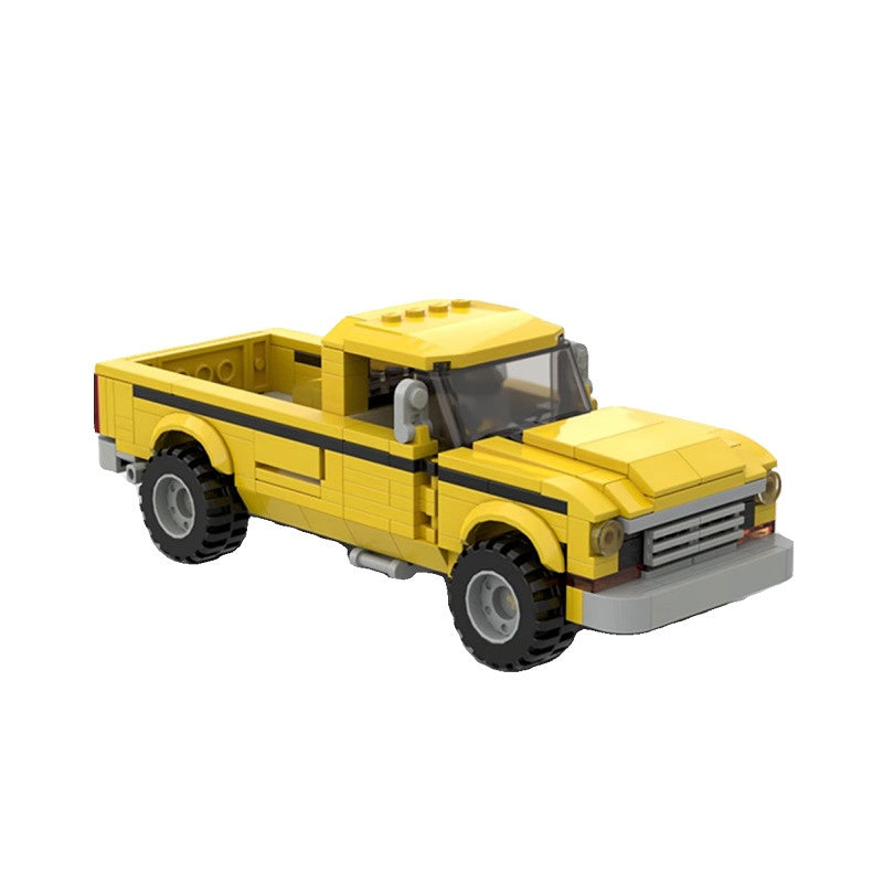 Classic 1978 Pickup Truck Building Kit with V8 Engine | LEGO-Compatible MOC - 2