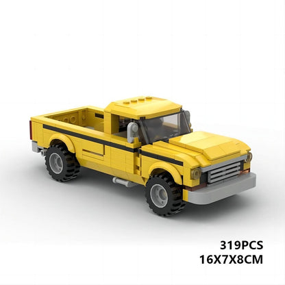 Classic 1978 Pickup Truck Building Kit with V8 Engine | LEGO-Compatible MOC - 3