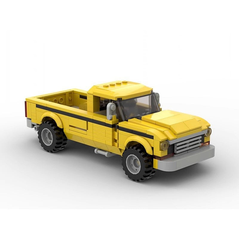 Classic 1978 Pickup Truck MOC Building Kit | V8 Engine Vehicle Model - 2
