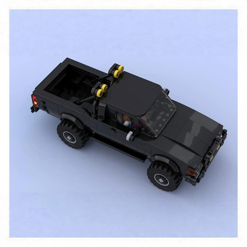 Classic 4x4 Pickup Truck MOC Building Kit | 8-Wide Off-Road Vehicle - 1