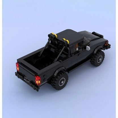 Classic 4x4 Pickup Truck MOC Building Kit | 8-Wide Off-Road Vehicle - 3